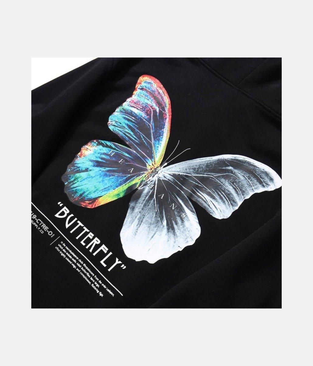 "batter-fly" Hoodie – l, XL SIZING INFO SIZE (cm) Bust Shoulder Length Sleeve S 116 50 66.5 – LUX VERSE Luxury Designer Fashion Outlet