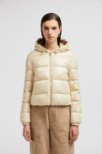 Bayard Short Down Jacket – crafted from nylon laqué Nylon laqué lining Down-filled Hood with drawstring – LUX VERSE Luxury Designer Fashion Outlet
