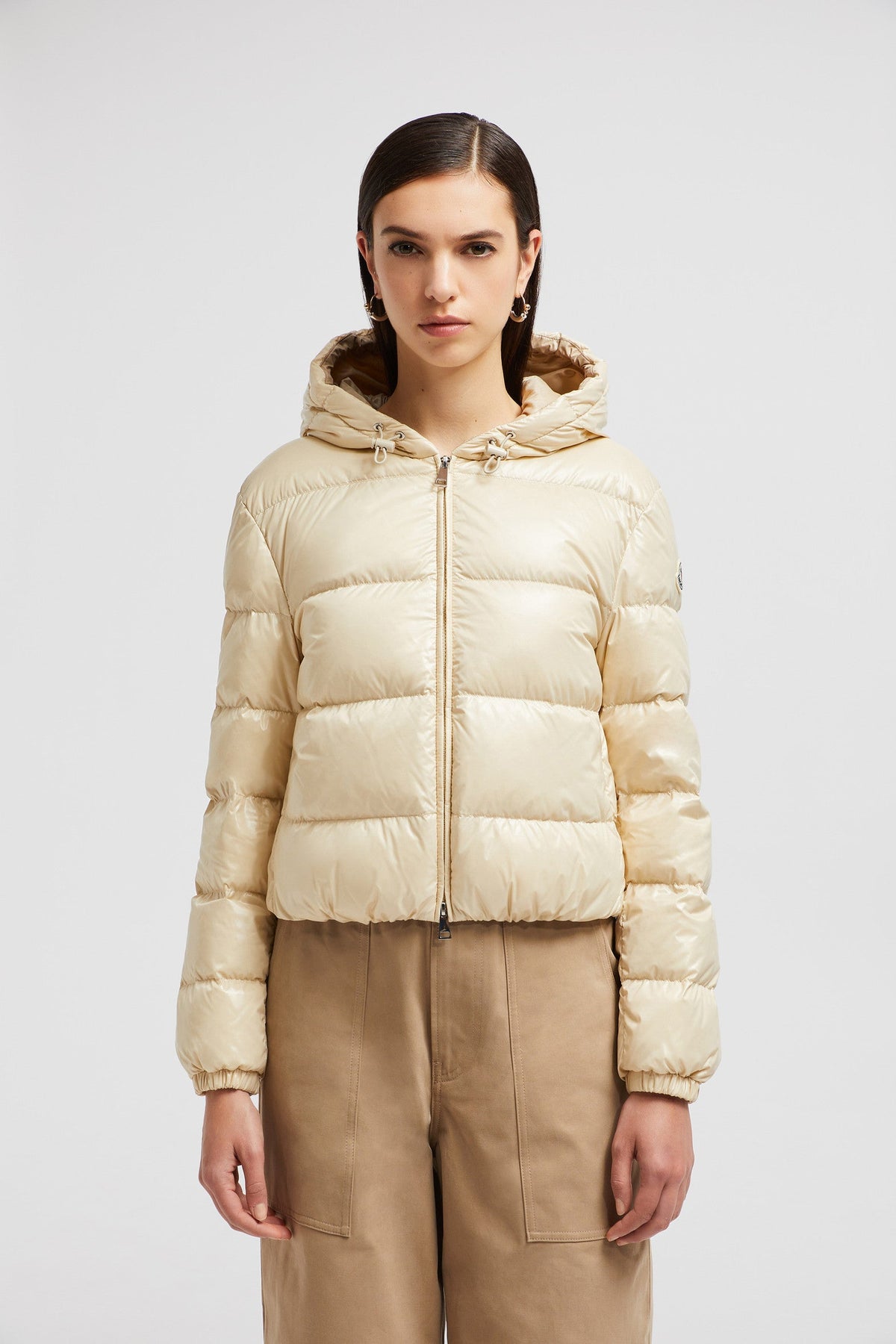 Bayard Short Down Jacket – crafted from nylon laqué Nylon laqué lining Down-filled Hood with drawstring – LUX VERSE Luxury Designer Fashion Outlet
