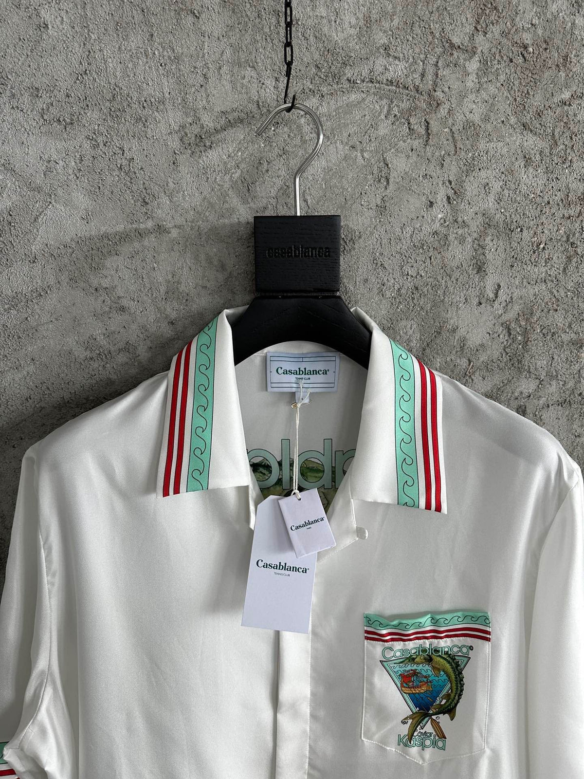 White Knit Crest Trim Short-Sleeve - Men's
