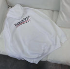 Weißer Baumwollpullover mit Brustlogo – Herren