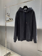 Schwarze Baumwolljacke mit Reißverschluss – Herren
