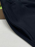 Navy Cotton Check Patch Drawstring - Men's