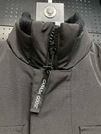 Schwarzer Nylon-Daunenparka – Herren