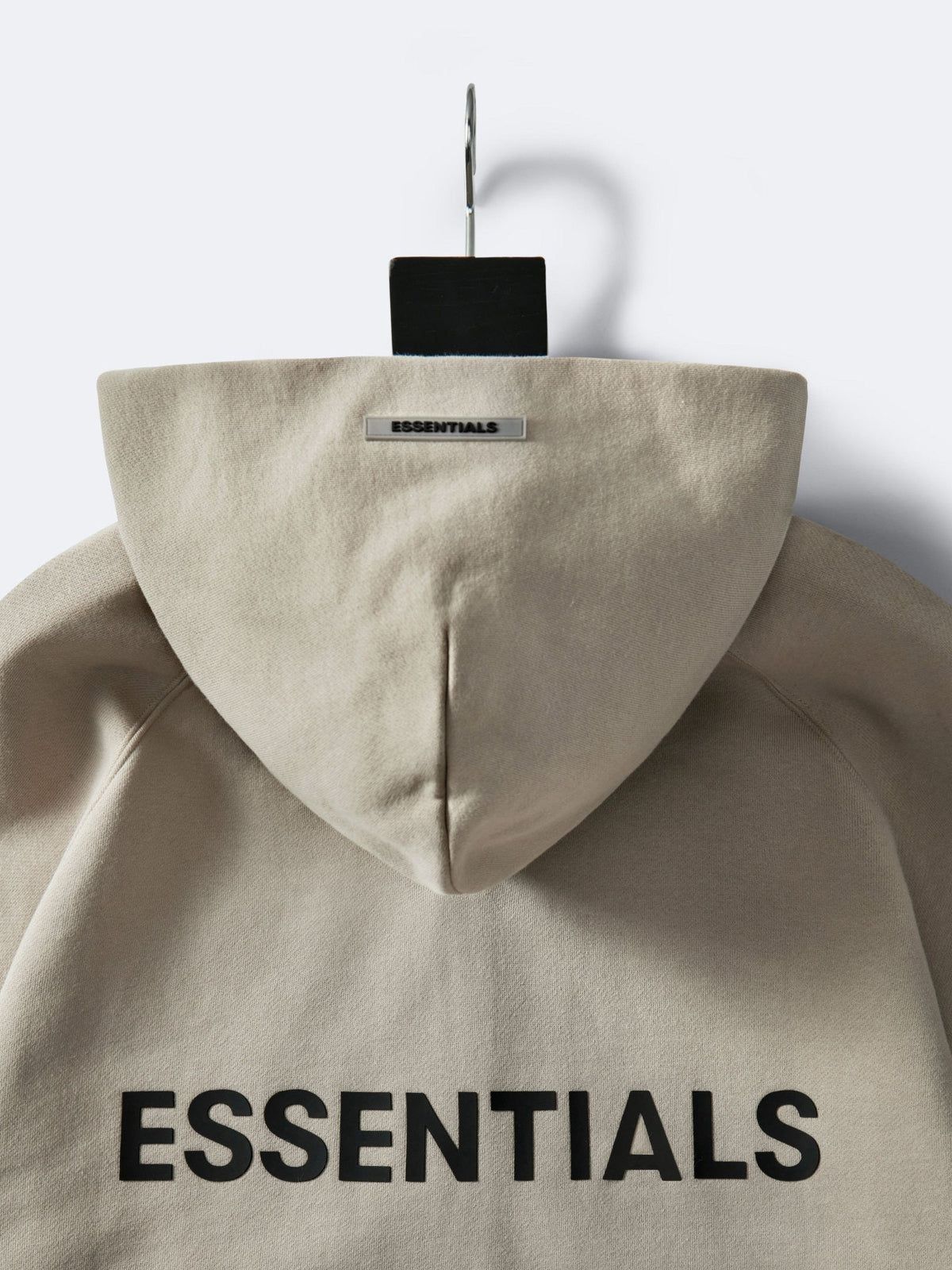 Weißer, unifarbener Reißverschluss-Hoodie aus Baumwolle – Herren