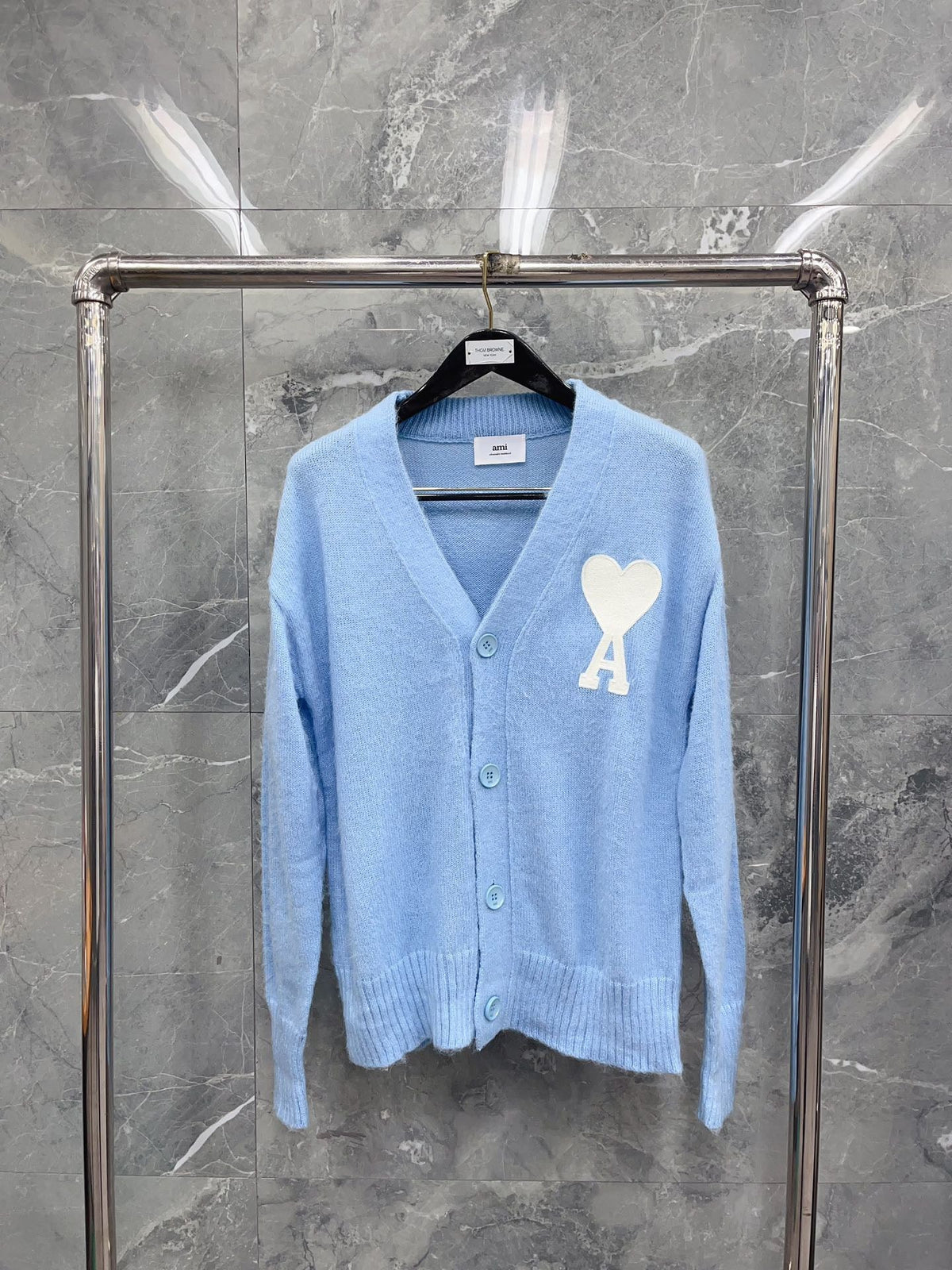 Light Blue and Pink Sweater - Men's