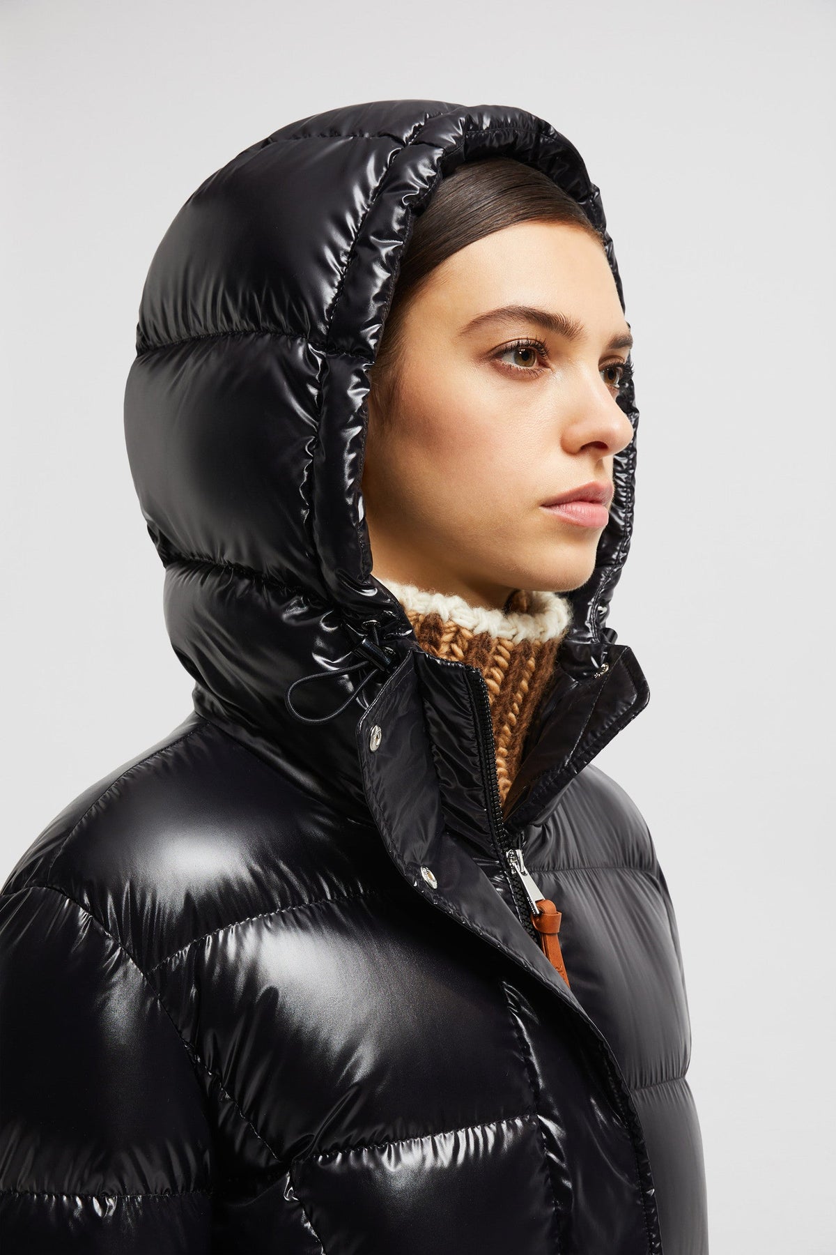 Bellevue Long Down Jacket – quintessentially, the Bellevue down jacket is crafted from our iconic nylon laqué – LUX VERSE Luxury Designer Fashion Outlet