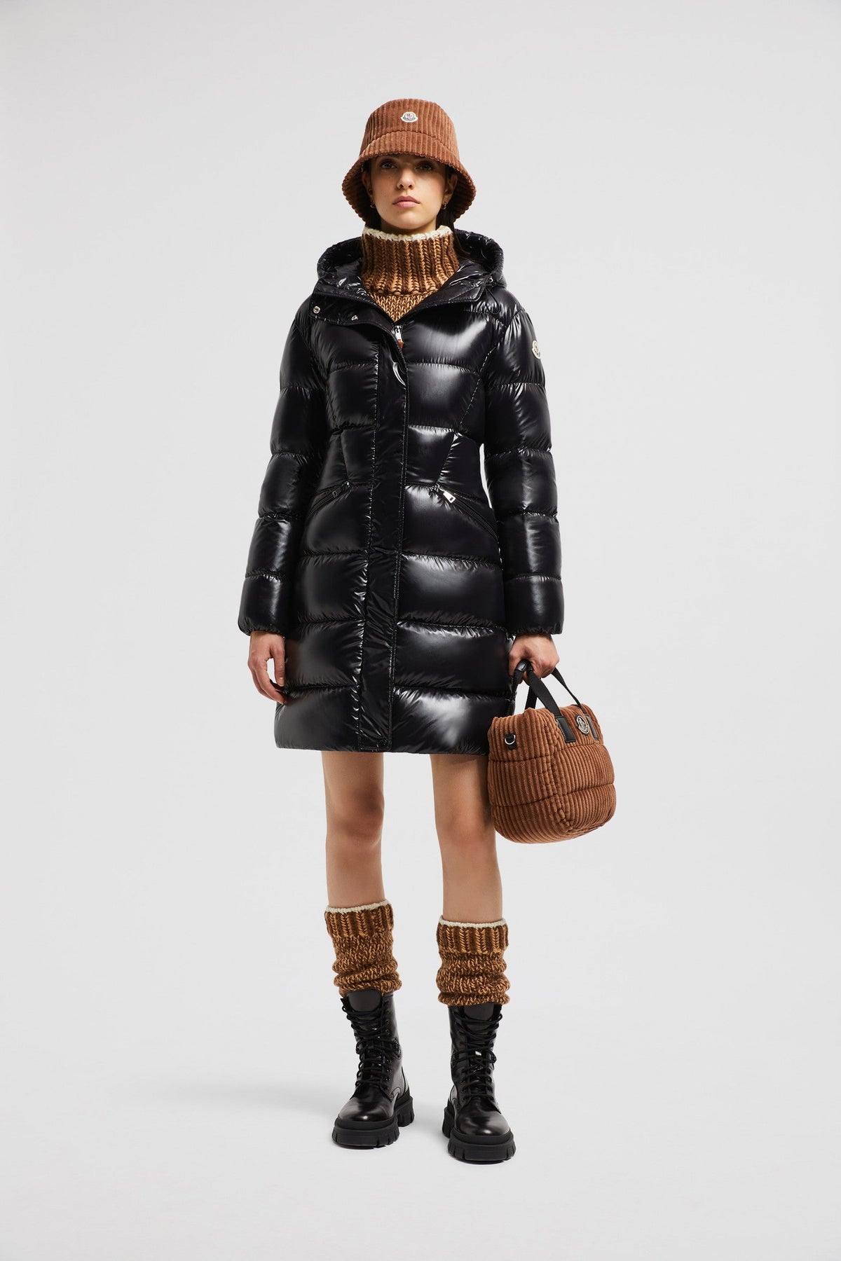 Bellevue Long Down Jacket – enriching the long puffer, the material is water-repellent with a luxurious glossy – LUX VERSE Luxury Designer Fashion Outlet