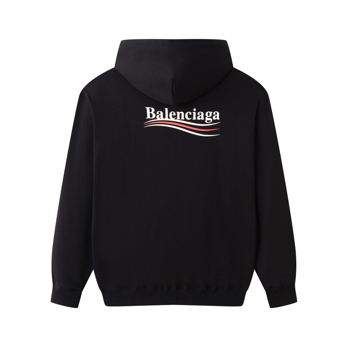 Pullover aus schwarzer Baumwolle mit Brust-Logo – Herren