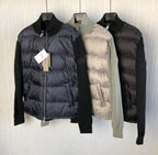 Dunkelblaue und schwarze Pufferjacke – Herren