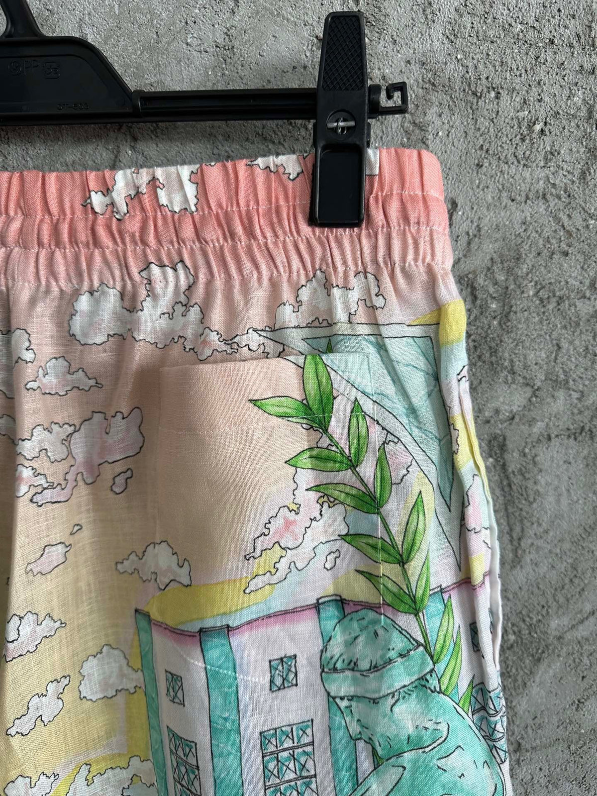 Scenic Print Silk Shorts - Men's