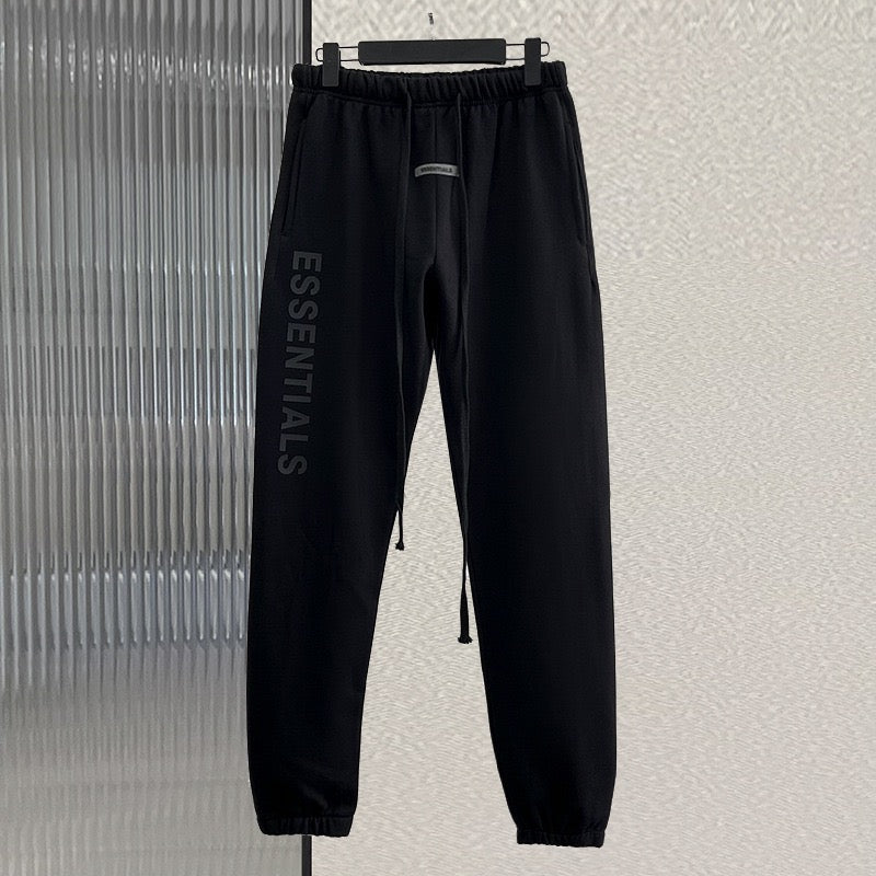 Black Cotton Logo Joggers - Men's