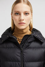 Boedic Long Down Jacket – deepening the style's feminine aesthetic, this short puffer is accentuated by – LUX VERSE Luxury Designer Fashion Outlet