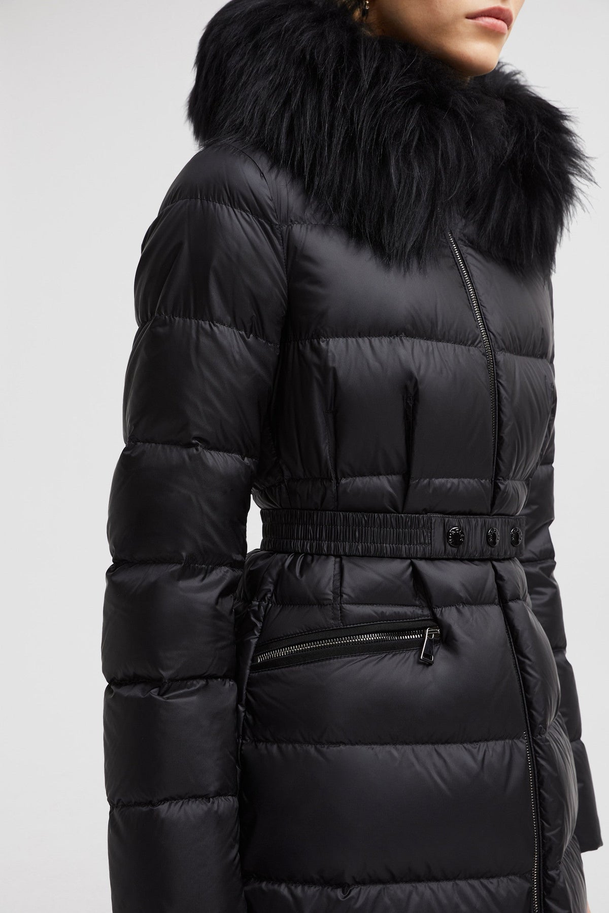 Boedic Long Down Jacket – deepening the style's feminine aesthetic, this short puffer is accentuated by – LUX VERSE Luxury Designer Fashion Outlet