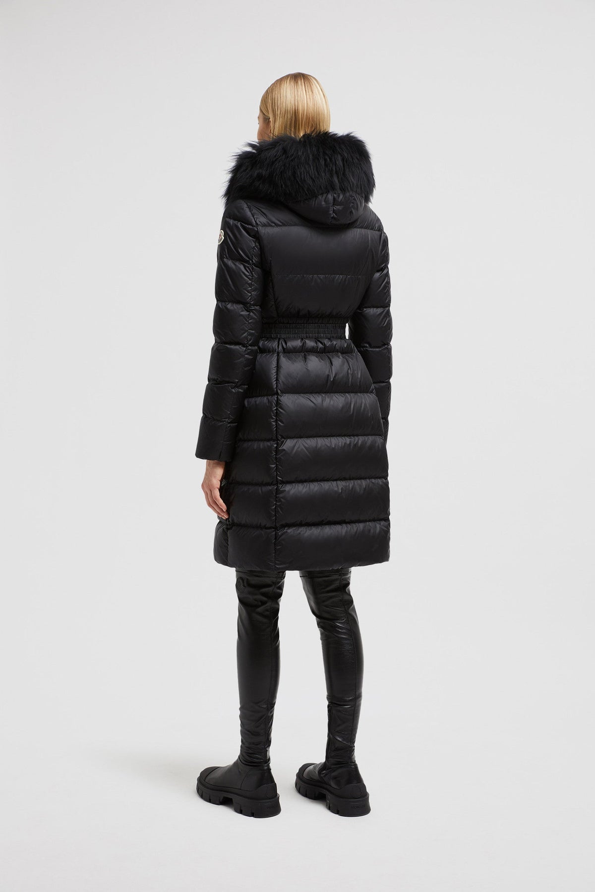 Boedic Long Down Jacket – an adjustable hood and emblematic logo patch add a finishing touch to the design – LUX VERSE Luxury Designer Fashion Outlet
