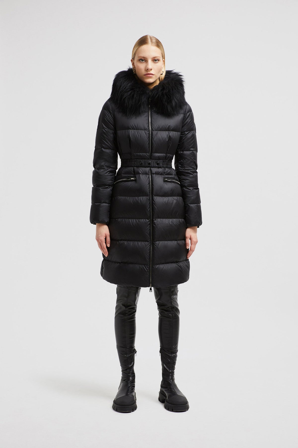 Boedic Long Down Jacket – deepening the style's feminine aesthetic, this short puffer is accentuated by – LUX VERSE Luxury Designer Fashion Outlet