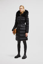 Boedic Long Down Jacket – an adjustable hood and emblematic logo patch add a finishing touch to the design – LUX VERSE Luxury Designer Fashion Outlet