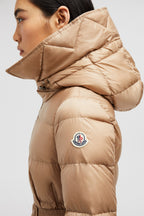 Boedic Long Down Jacket – an adjustable hood and emblematic logo patch add a finishing touch to the design – LUX VERSE Luxury Designer Fashion Outlet