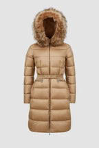 Boedic Long Down Jacket – an adjustable hood and emblematic logo patch add a finishing touch to the design – LUX VERSE Luxury Designer Fashion Outlet