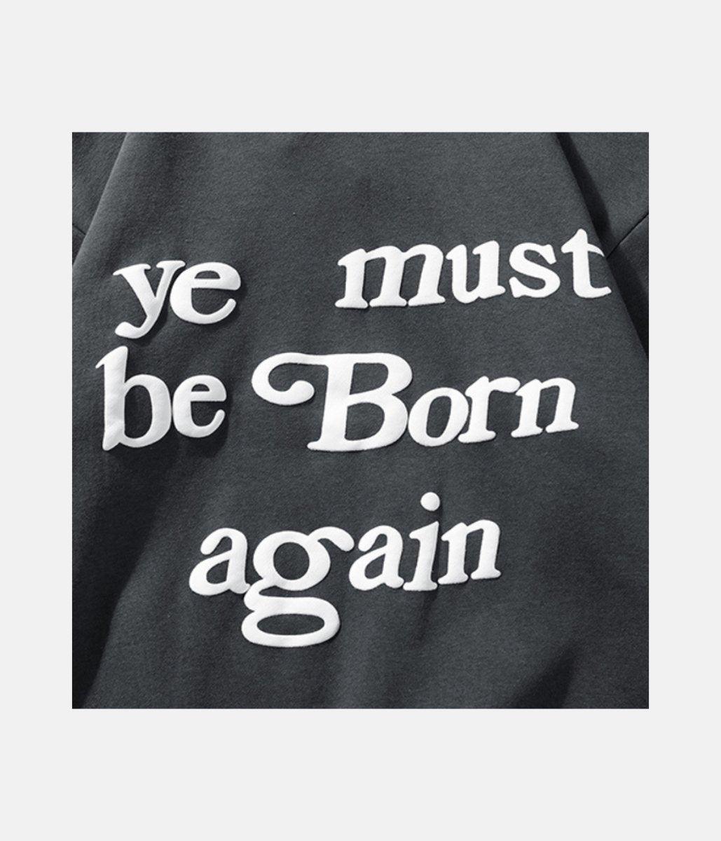 Born Again Hoodie – material: Premium Cotton Design: Foam Print | Fit type: Regular Fit – LUX VERSE Luxury Designer Fashion Outlet