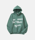 Born Again Hoodie – sIZE (cm) Lenght Bust Shoulder Sleeve M 70 112 54 63 L 72 116 56 64 XL 74 120 58 65 – LUX VERSE Luxury Designer Fashion Outlet