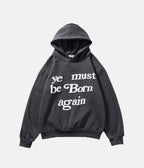 Born Again Hoodie – material: Premium Cotton Design: Foam Print | Fit type: Regular Fit – LUX VERSE Luxury Designer Fashion Outlet