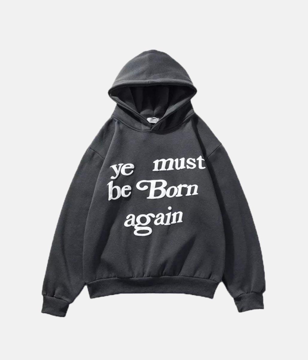 Born Again Hoodie – material: Premium Cotton Design: Foam Print | Fit type: Regular Fit – LUX VERSE Luxury Designer Fashion Outlet