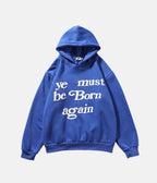 Born Again Hoodie – material: Premium Cotton Design: Foam Print | Fit type: Regular Fit – LUX VERSE Luxury Designer Fashion Outlet