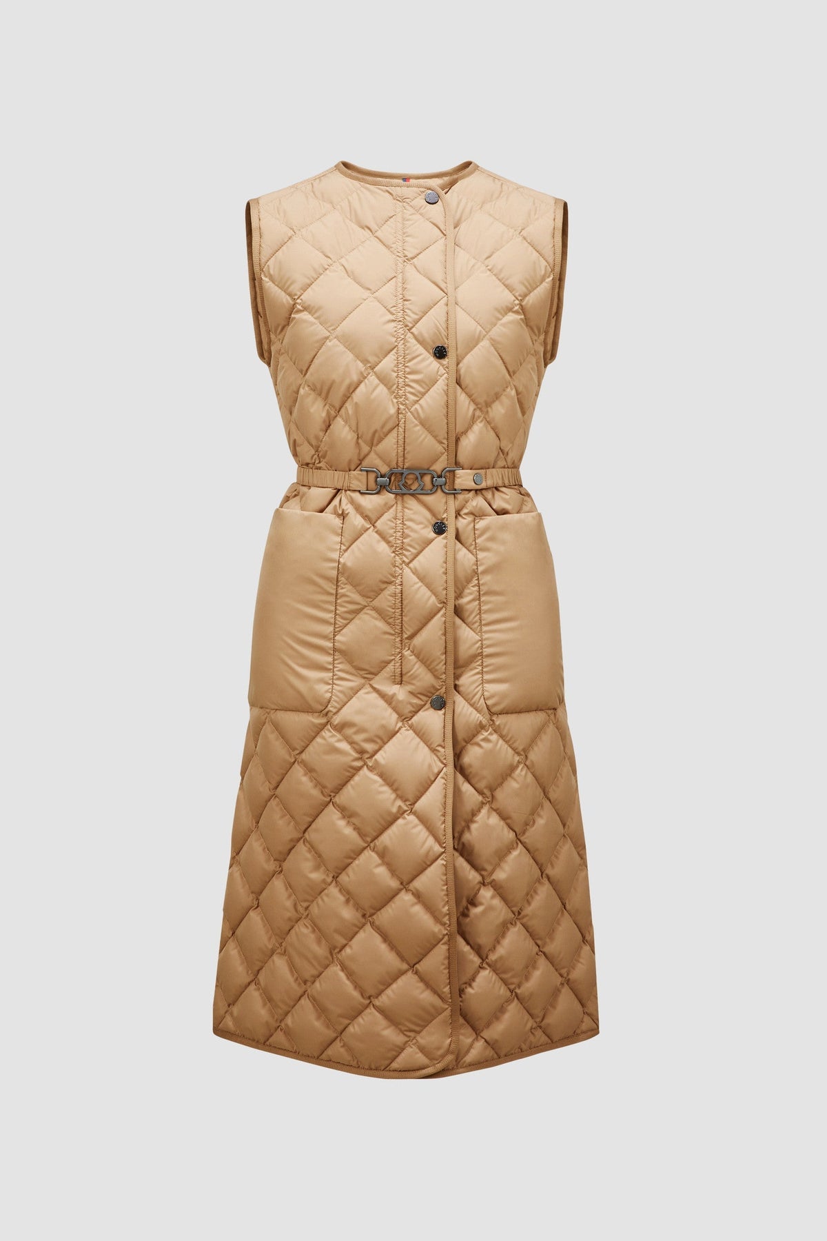 Butor Long Down Vest – crafted from recycled polyester, the long vest boasts geometric quilting – LUX VERSE Luxury Designer Fashion Outlet