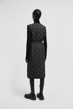 Butor Long Down Vest – crafted from recycled polyester, the long vest boasts geometric quilting – LUX VERSE Luxury Designer Fashion Outlet