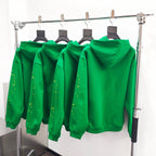 Green Cotton Web Print Pullover – Herren