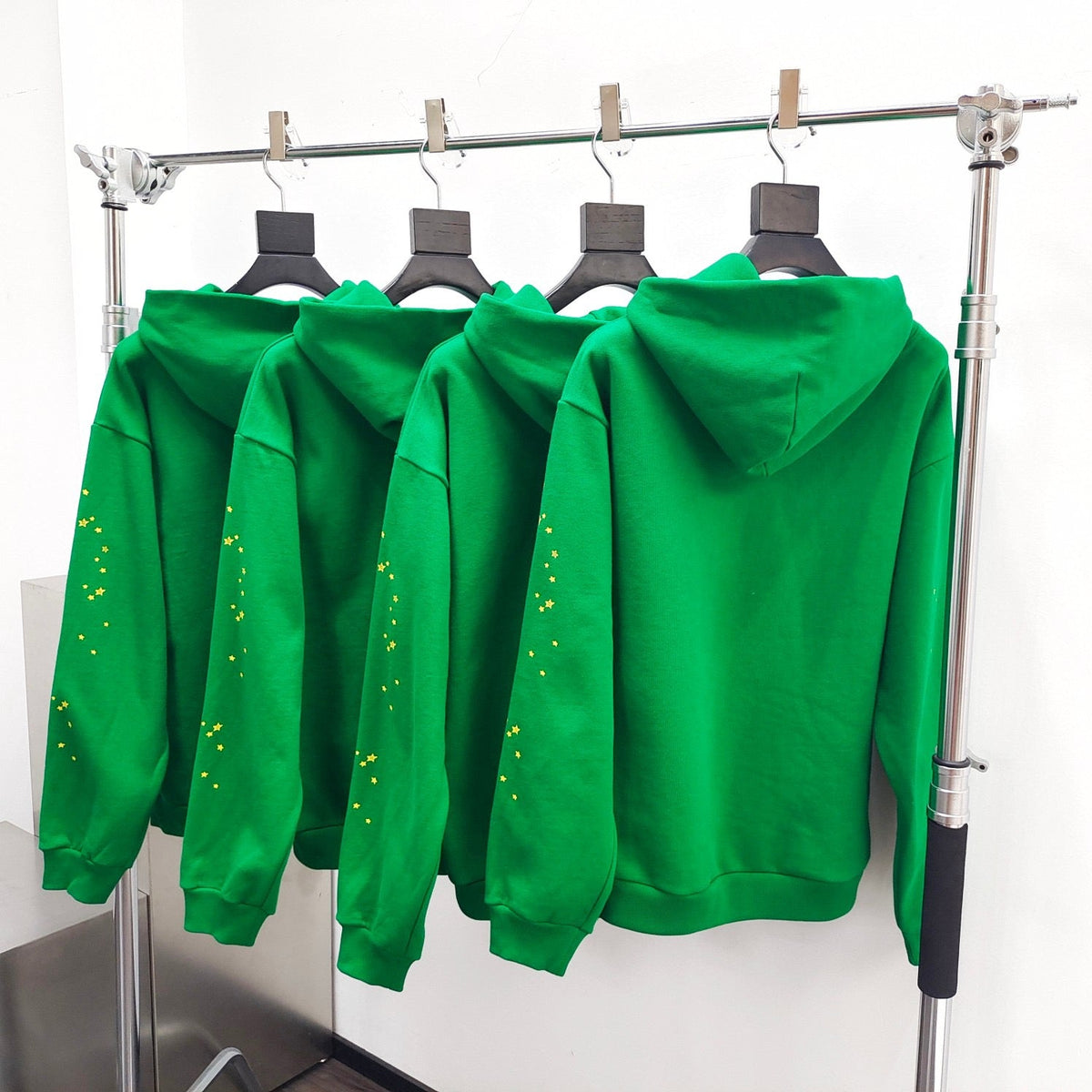 Green Cotton Web Print Pullover – Herren