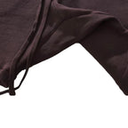 Brown Cotton Logo Drawstring - Men's