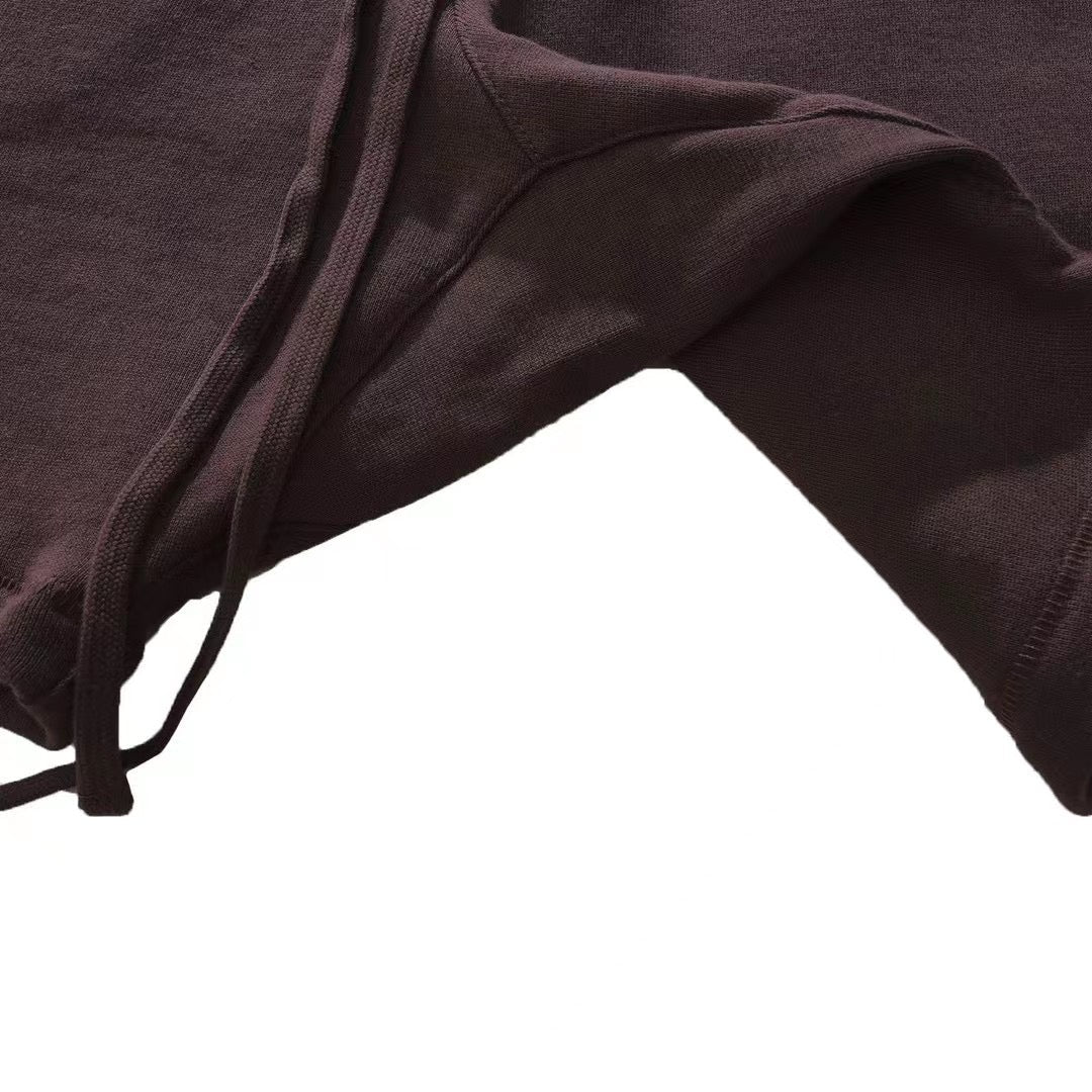 Brown Cotton Logo Drawstring - Men's
