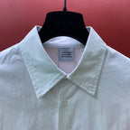 Navy Cotton Plain Long-Sleeve - Men's