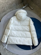 Schwarz-weißer Parka – Herren