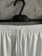White Cotton Web Stripe Drawstring - Men's