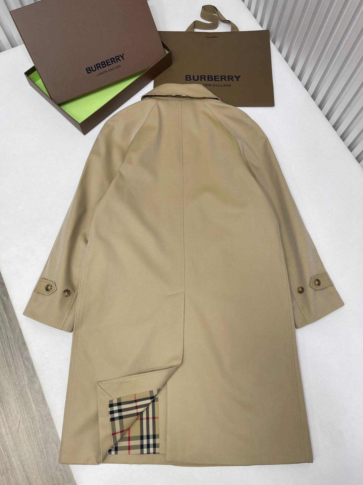 Marineblauer schlichter Baumwoll-Car Coat – Herren