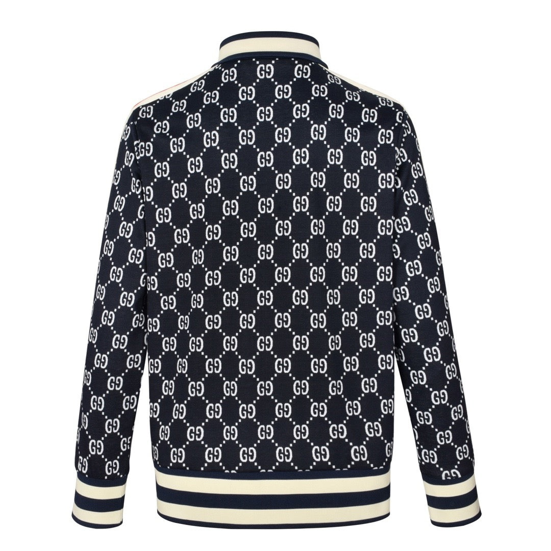 Navy Jersey Monogram Track - Men's