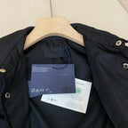 Marineblaue Nylon-Taschenjacke - Herren