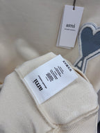 Navy Cotton Heart Logo Crewneck - Men's