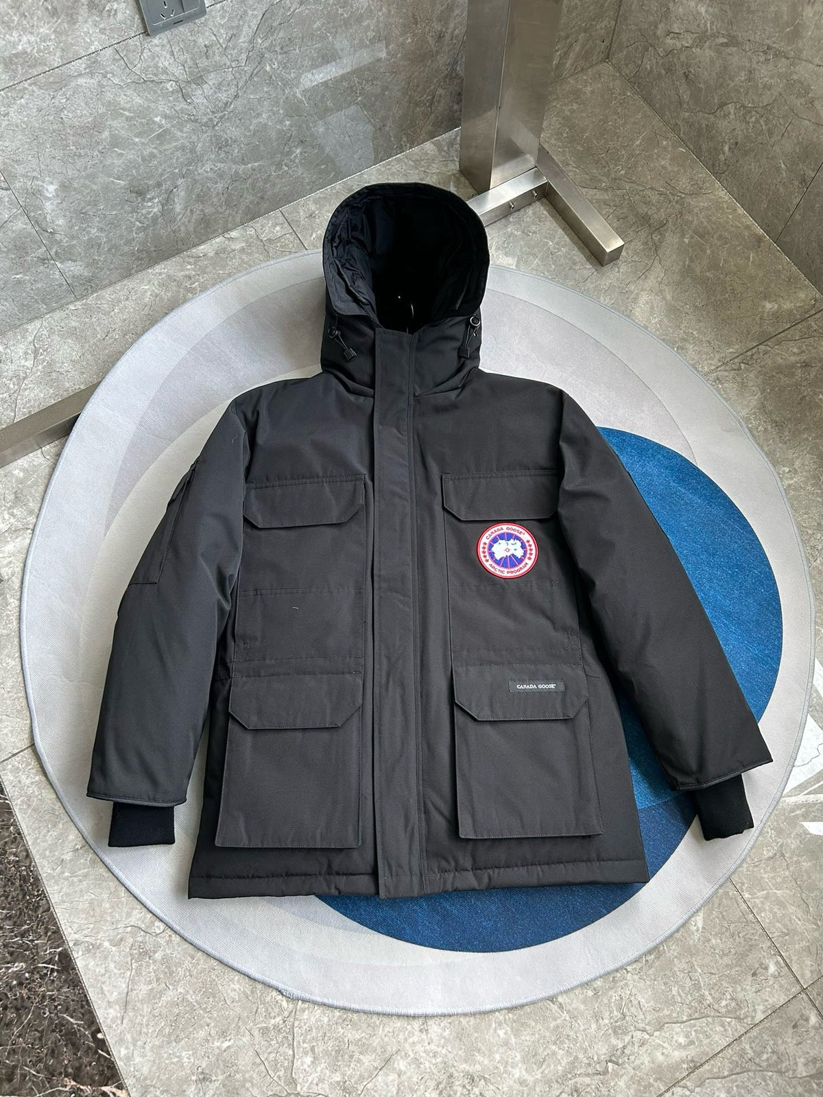 Black and White Parka - Men's