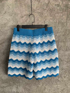 Yellow Knit Chevron Drawstring - Men's
