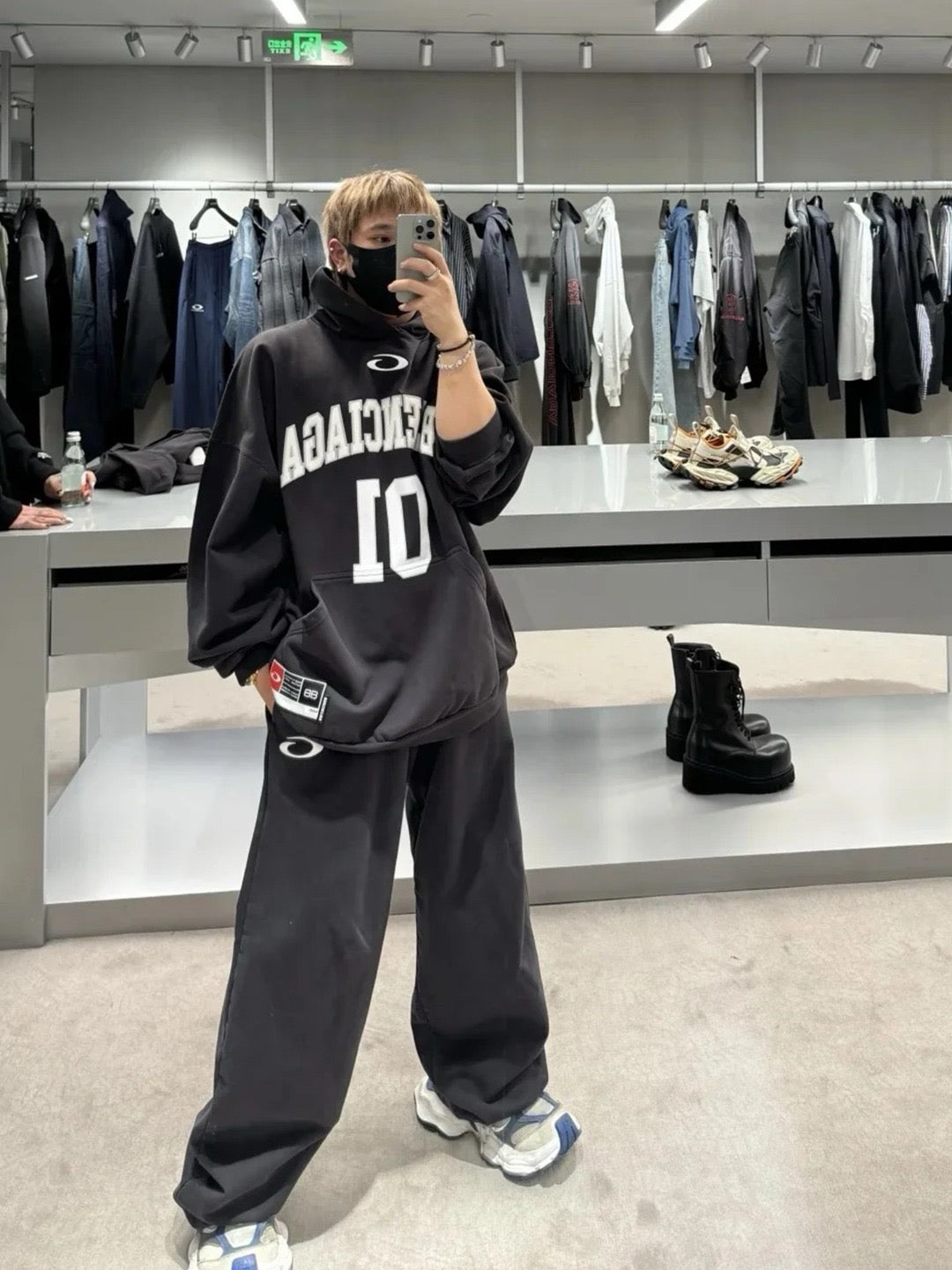 Wide-Leg Logo Trousers - Men's