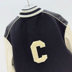 Black Wool Letter Varsity - Men's