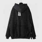 Schwarzer Pullover aus Baumwolle mit Rückenprint – Herren