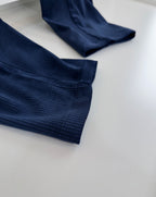 Marineblauer Velours Hosenrock mit Kordelzug – Damen