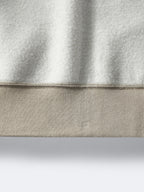 Weißer, unifarbener Reißverschluss-Hoodie aus Baumwolle – Herren