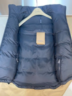 Beigefarbenes Nylon-Gilet mit Karomuster – Herren