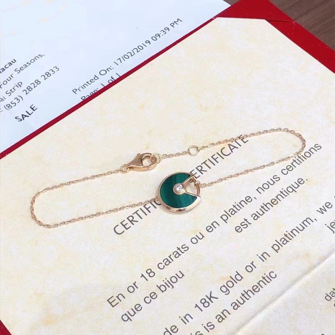 Amulette Malachite Rose Gold Bracelet – LUX VERSE Luxury Designer Fashion Outlet